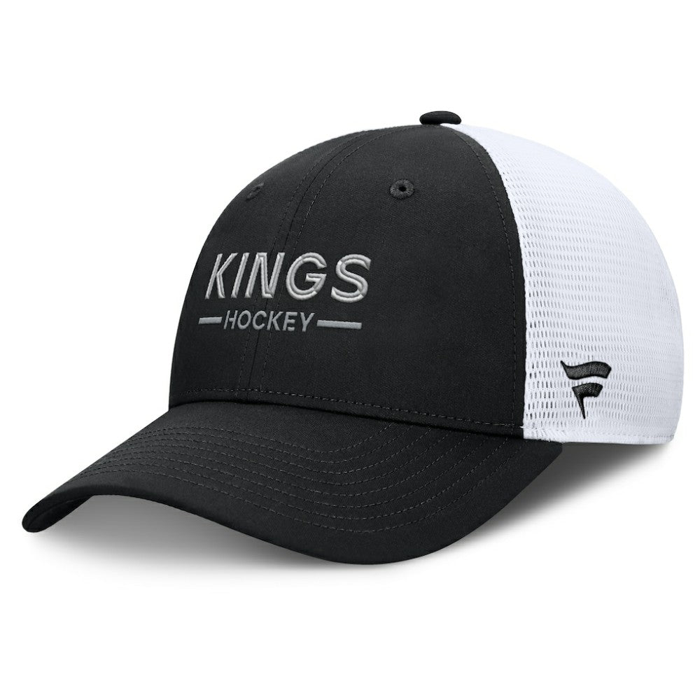 Los Angeles Kings Fanatics Authentic Pro Rink Lockup Adjustable Trucker Hat