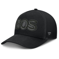 Boston Bruins Fanatics Authentic Pro Road Team Code Trucker Adjustable Hat