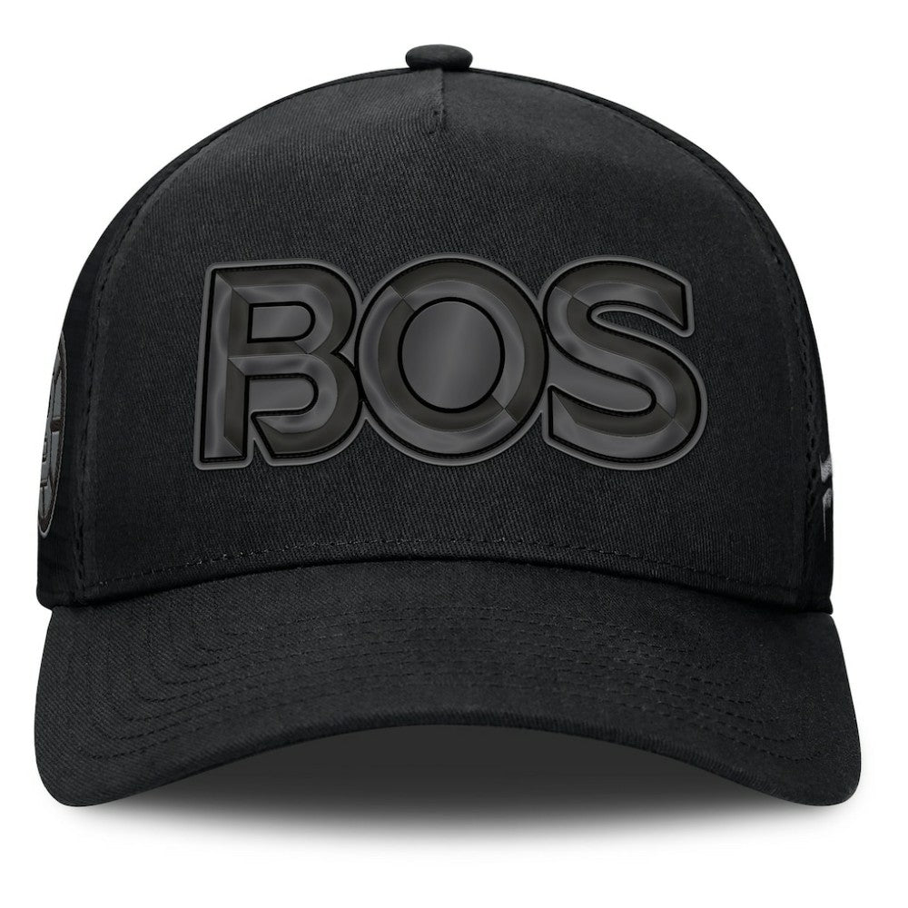 Boston Bruins Fanatics Authentic Pro Road Team Code Trucker Adjustable Hat