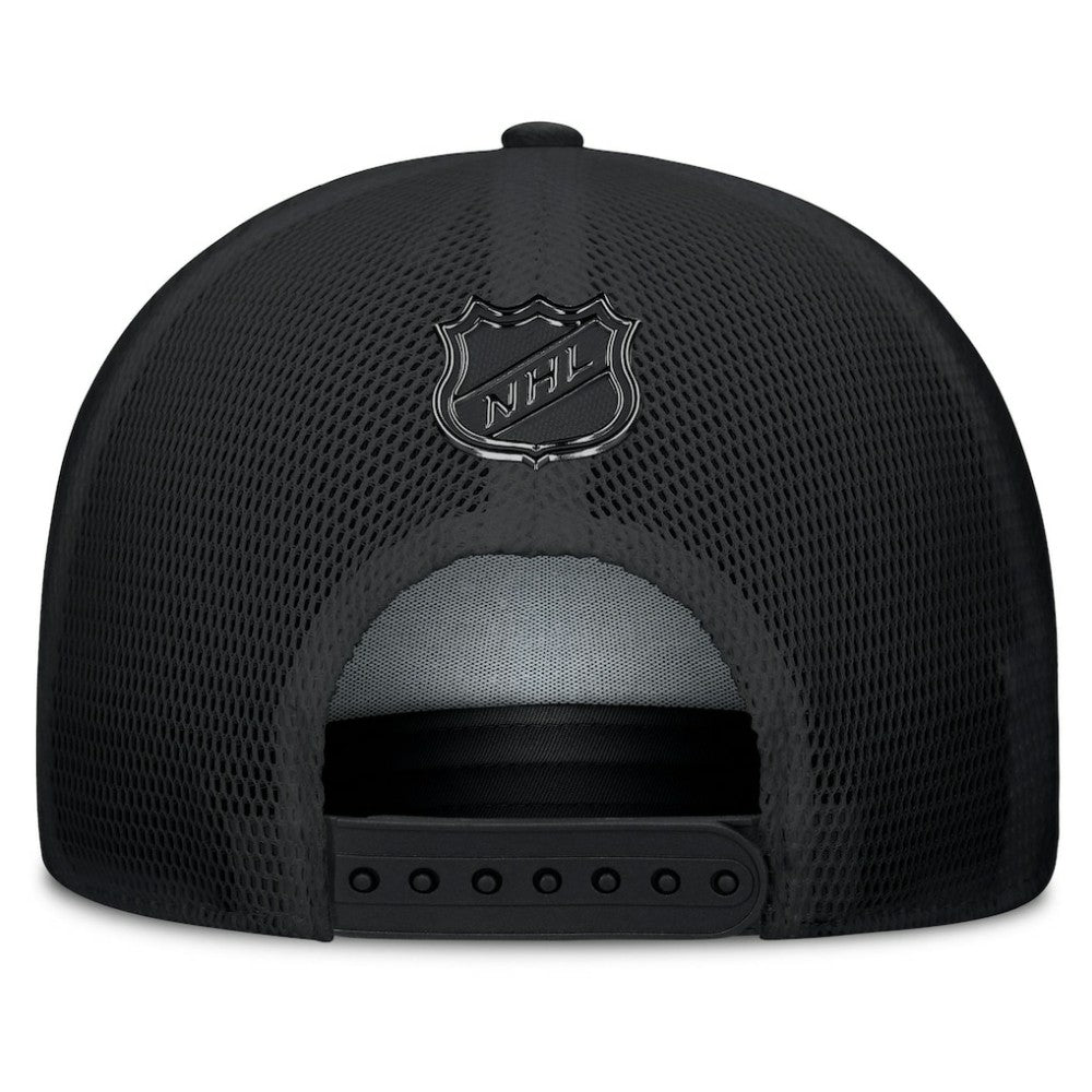 Boston Bruins Fanatics Authentic Pro Road Team Code Trucker Adjustable Hat