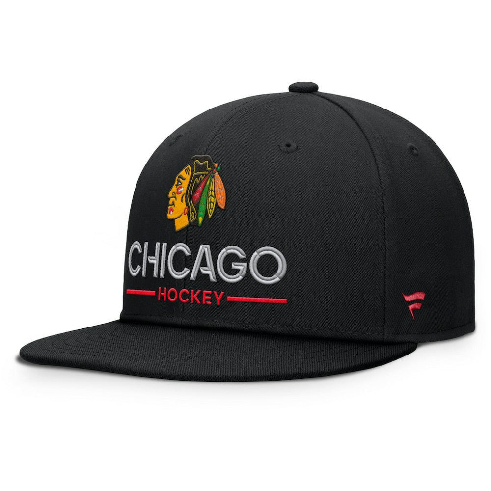 Chicago Blackhawks Fanatics Authentic Pro Rink Lockup Snapback Hat
