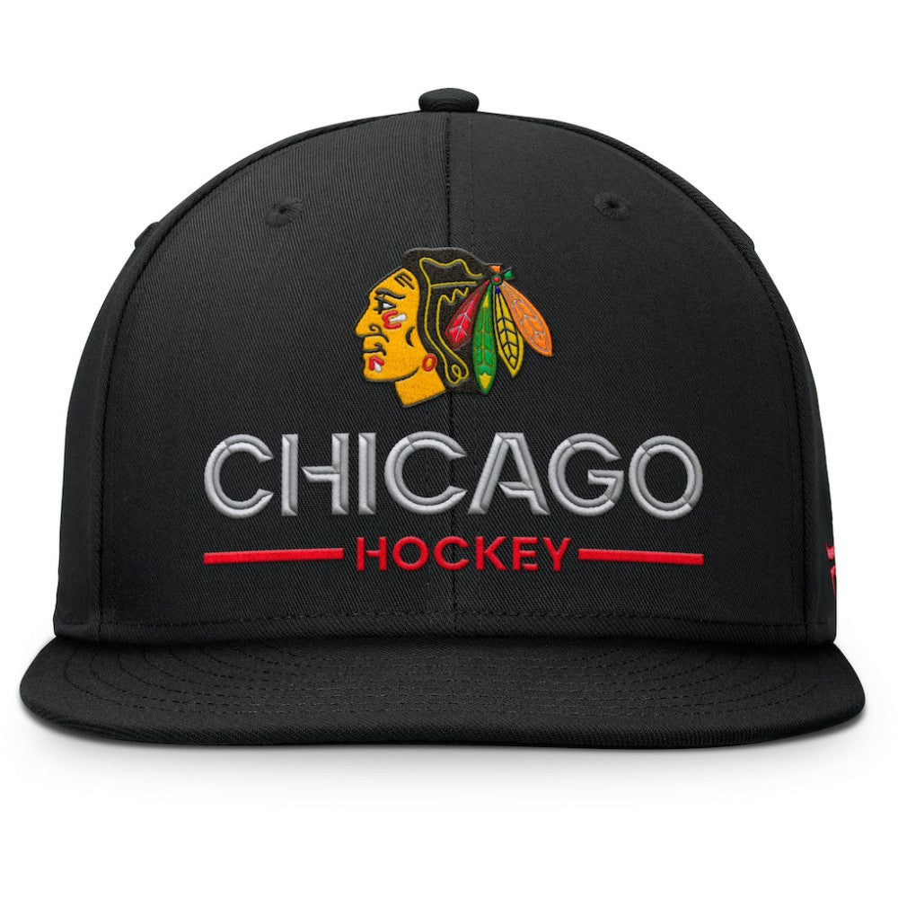 Chicago Blackhawks Fanatics Authentic Pro Rink Lockup Snapback Hat