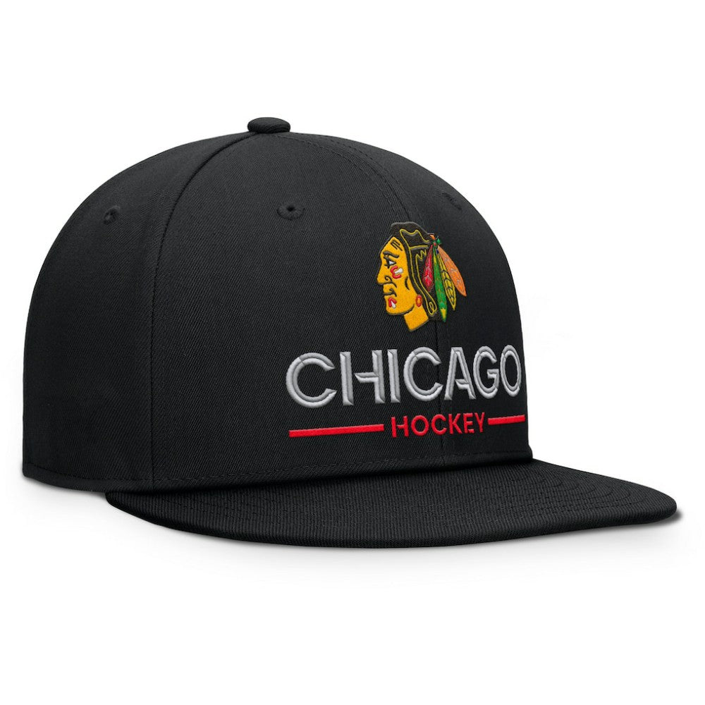 Chicago Blackhawks Fanatics Authentic Pro Rink Lockup Snapback Hat