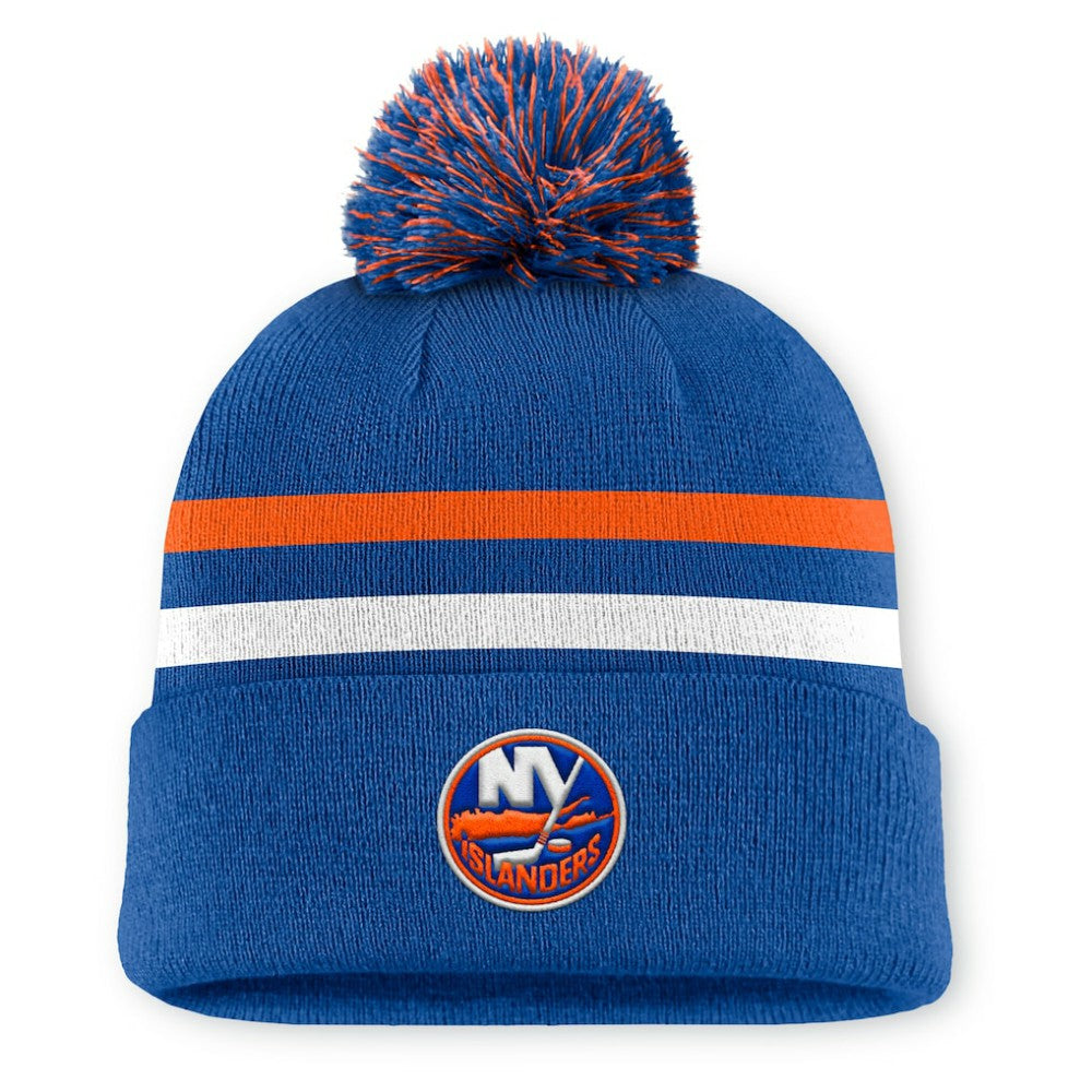 New York Islanders Fanatics Authentic Pro Rink Cuffed Knit Hat with Pom