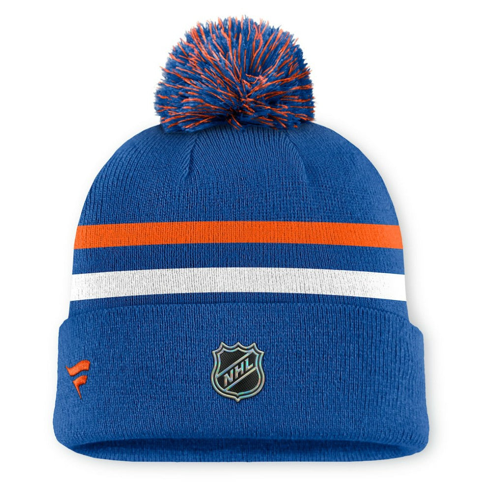 New York Islanders Fanatics Authentic Pro Rink Cuffed Knit Hat with Pom