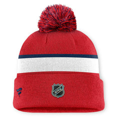 Washington Capitals Fanatics Authentic Pro Rink Cuffed Knit Hat with Pom