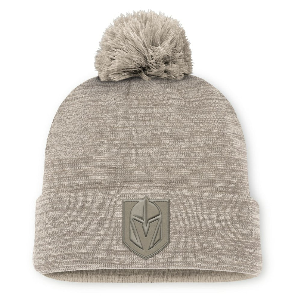 Vegas Golden Knights Fanatics Authentic Pro Road Cuffed Knit Hat with Pom