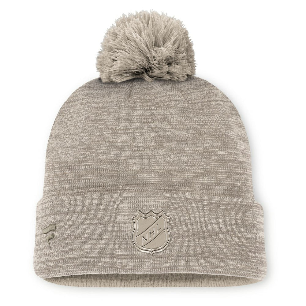 Vegas Golden Knights Fanatics Authentic Pro Road Cuffed Knit Hat with Pom