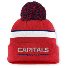 Washington Capitals Fanatics Women's Authentic Pro Rink Cuffed Knit Hat with Pom
