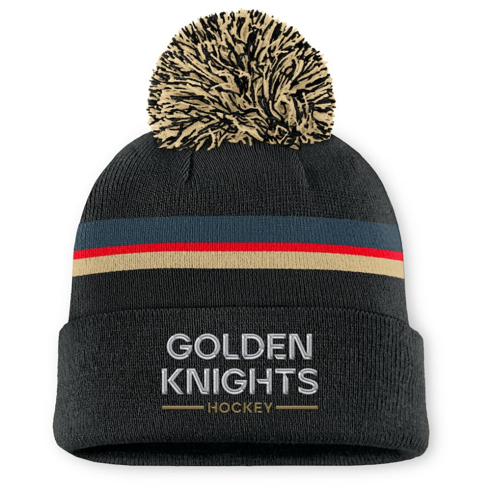 Vegas Golden Knights Fanatics Women's Authentic Pro Rink Cuffed Knit Hat with Pom