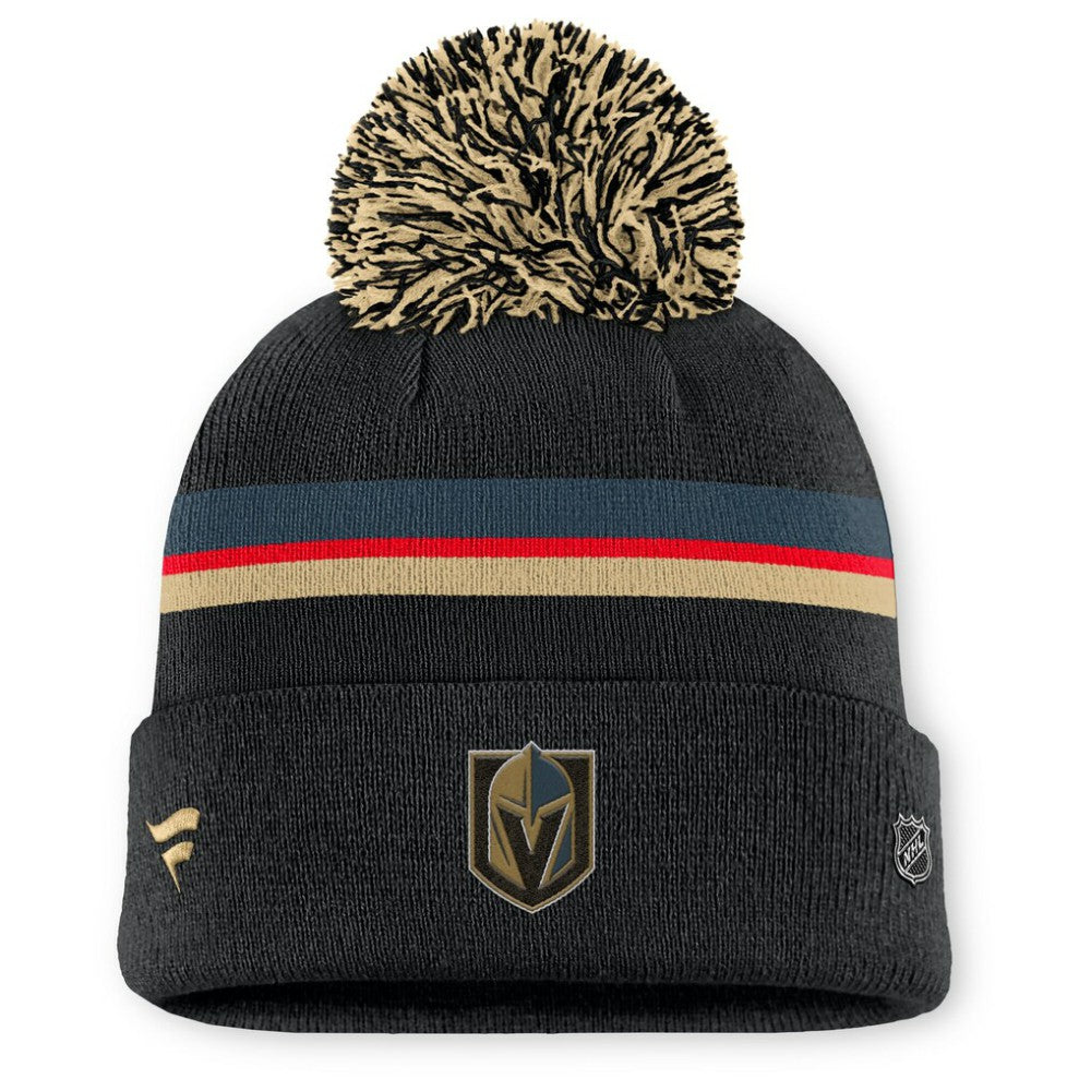 Vegas Golden Knights Fanatics Women's Authentic Pro Rink Cuffed Knit Hat with Pom