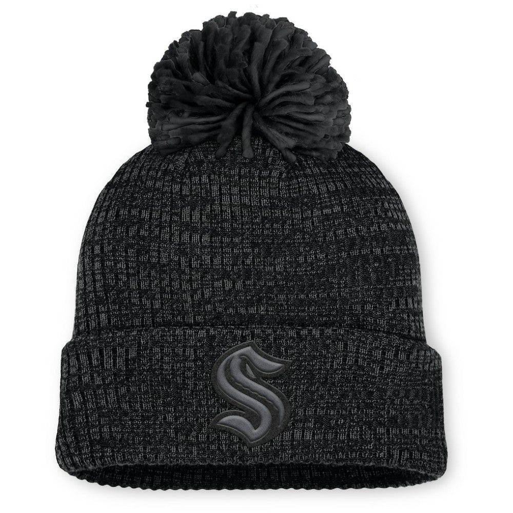 Seattle Kraken Fanatics Women's Authentic Pro Road Cuffed Knit Hat with Pom