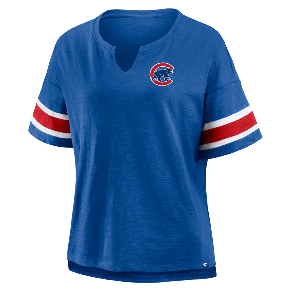 Chicago Cubs Women's Curl Route T-Shirt - Royal