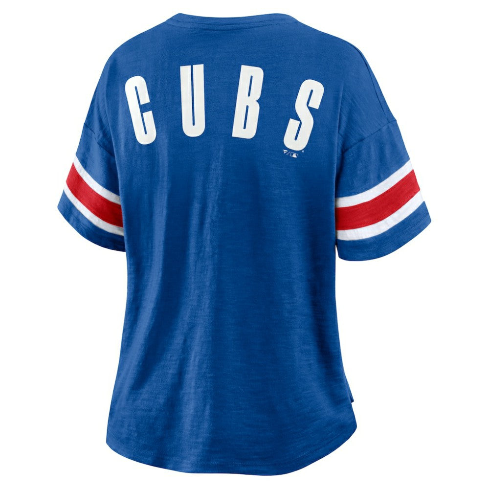 Chicago Cubs Women's Curl Route T-Shirt - Royal