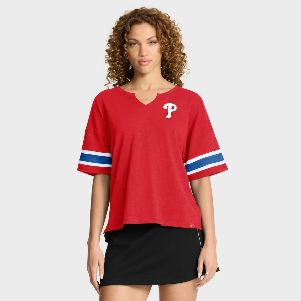 Philadelphia Phillies Women's Curl Route T-Shirt - Red