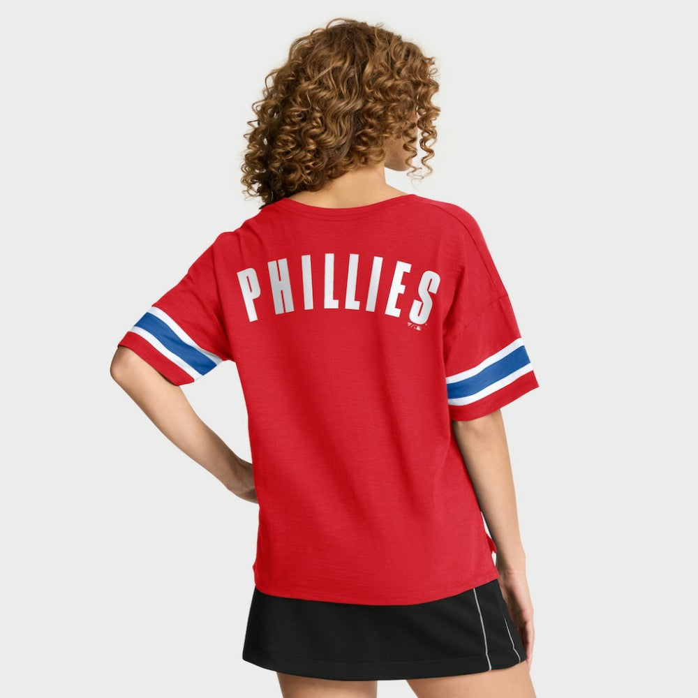Philadelphia Phillies Women's Curl Route T-Shirt - Red