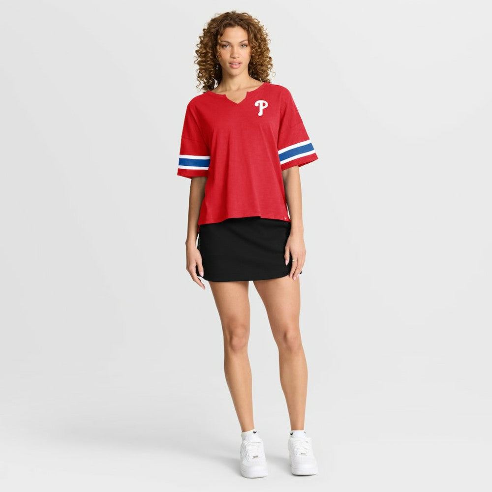 Philadelphia Phillies Women's Curl Route T-Shirt - Red