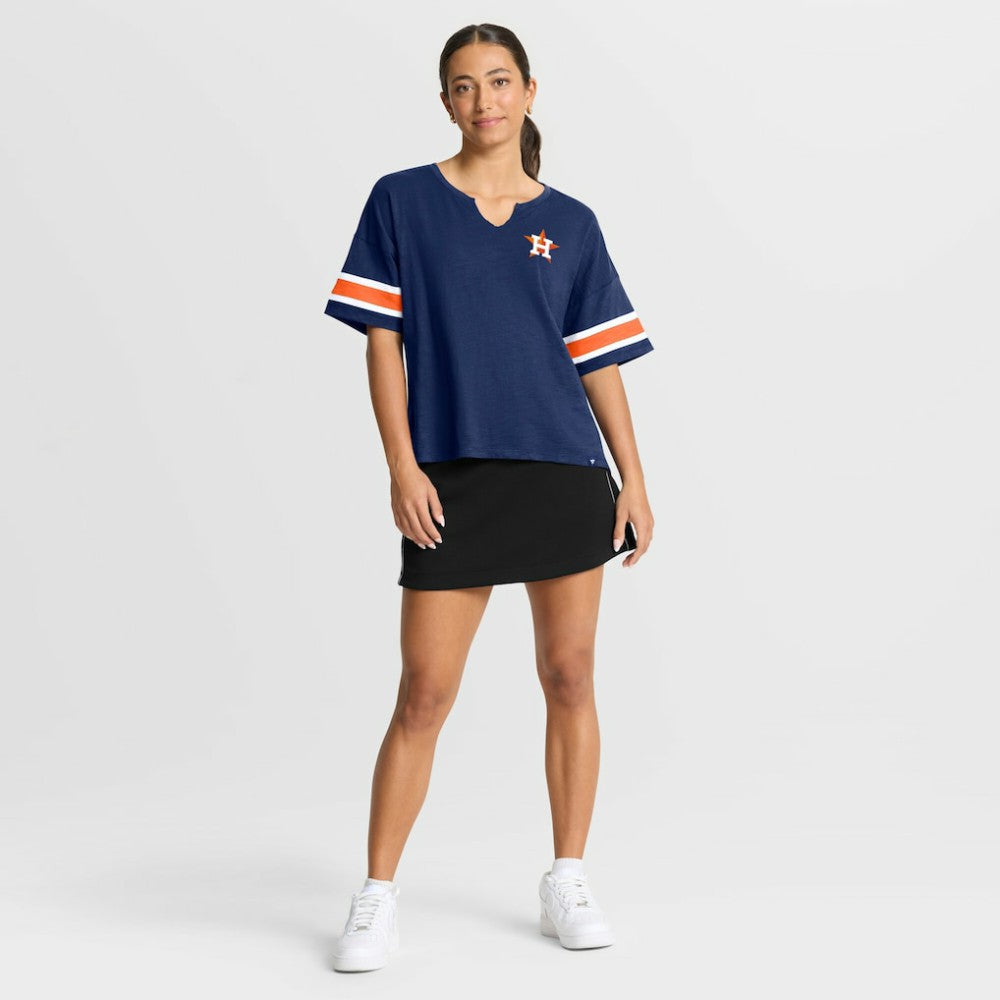 Houston Astros Women's Curl Route T-Shirt - Navy