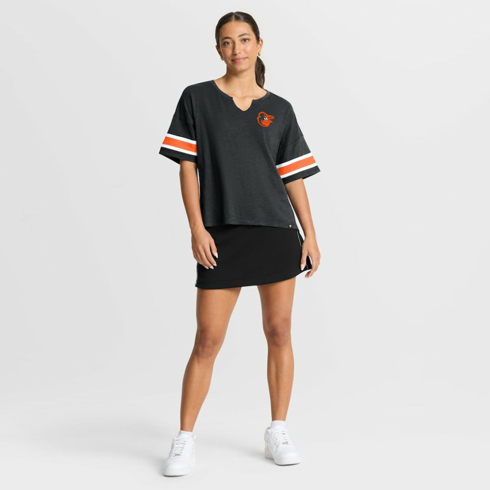 Baltimore Orioles Women's Curl Route T-Shirt - Black