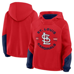 St. Louis Cardinals Women's Oversized Time to Win Pullover Hoodie - Red