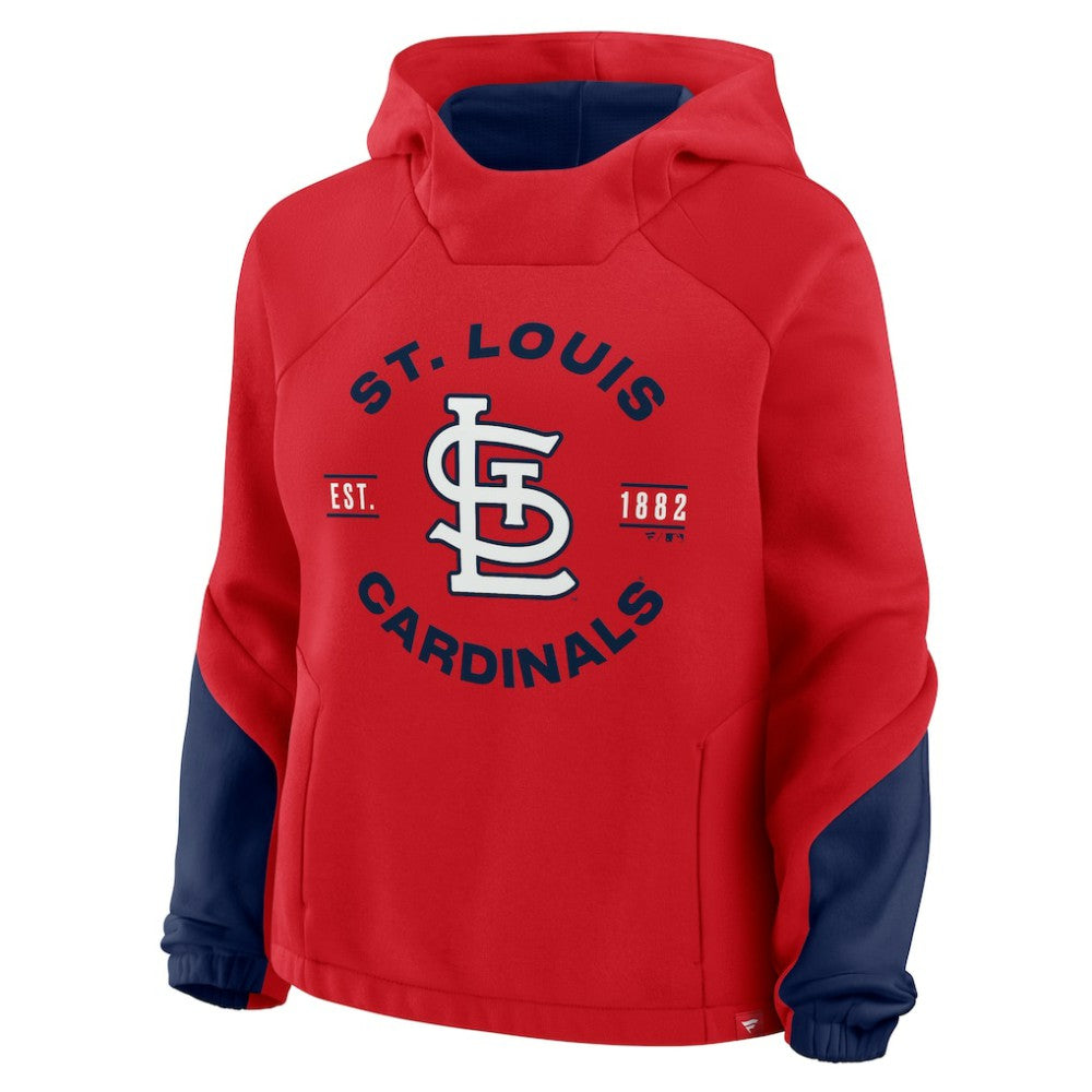 St. Louis Cardinals Women's Oversized Time to Win Pullover Hoodie - Red