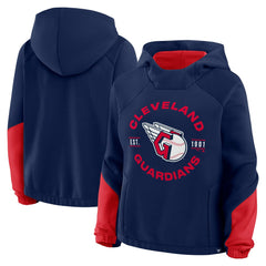 Cleveland Guardians Women's Oversized Time to Win Pullover Hoodie - Navy