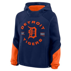 Detroit Tigers Women's Oversized Time to Win Pullover Hoodie - Navy