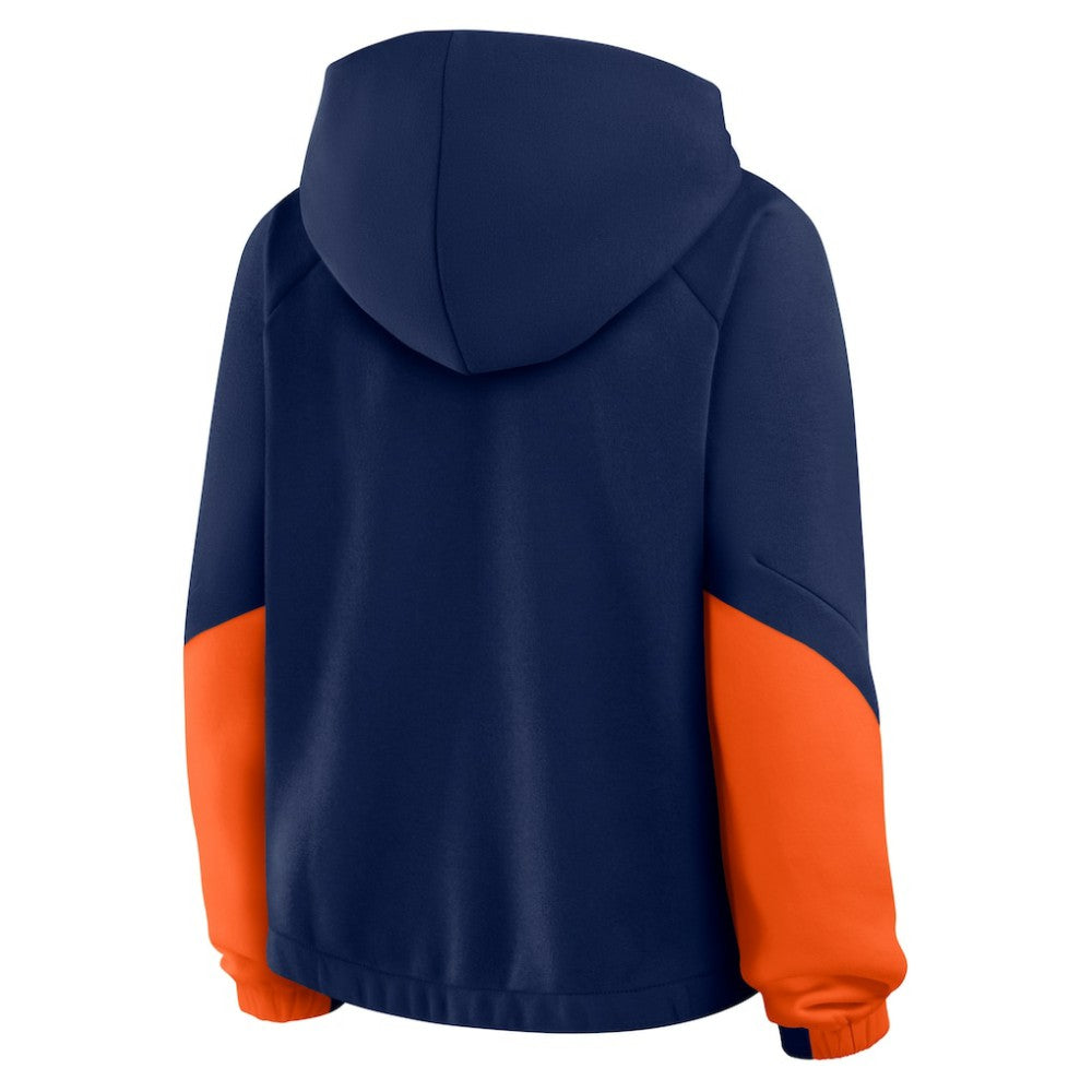 Detroit Tigers Women's Oversized Time to Win Pullover Hoodie - Navy