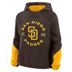 San Diego Padres Women's Oversized Time to Win Pullover Hoodie - Brown