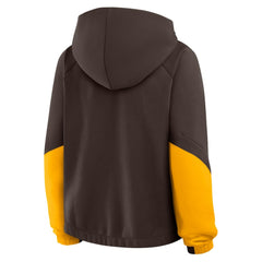 San Diego Padres Women's Oversized Time to Win Pullover Hoodie - Brown
