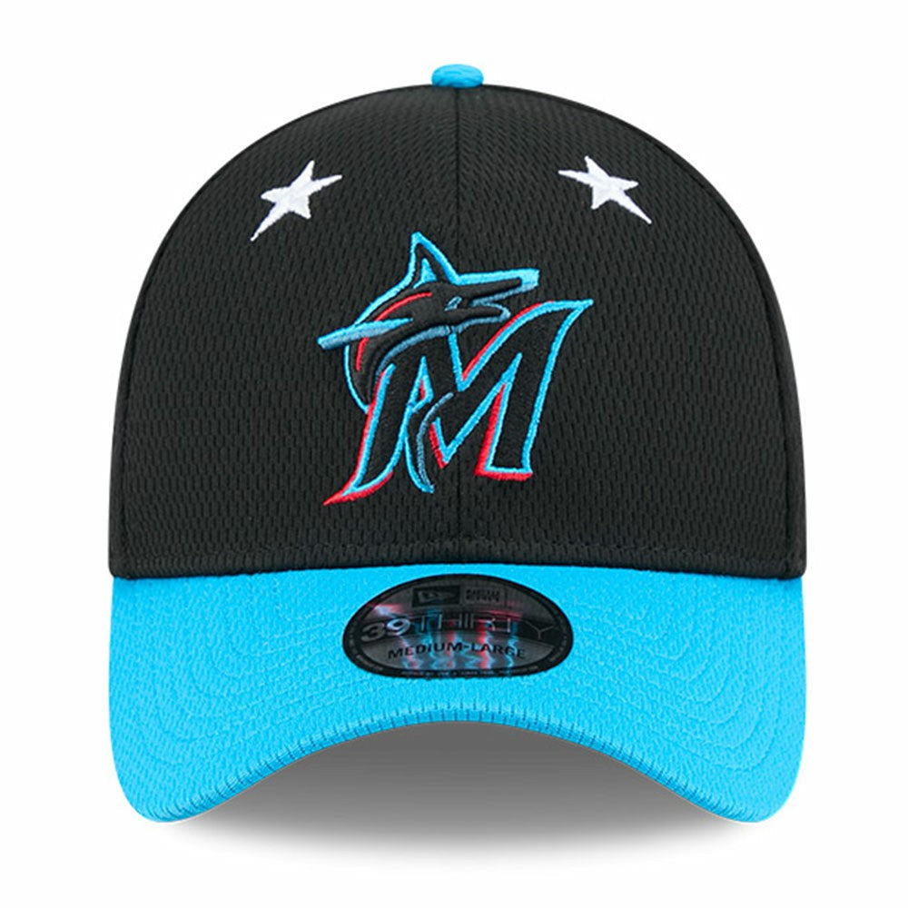 Miami Marlins 2025 MLB All-Star Game 39THIRTY Flex Hat - Black/Blue | New Era