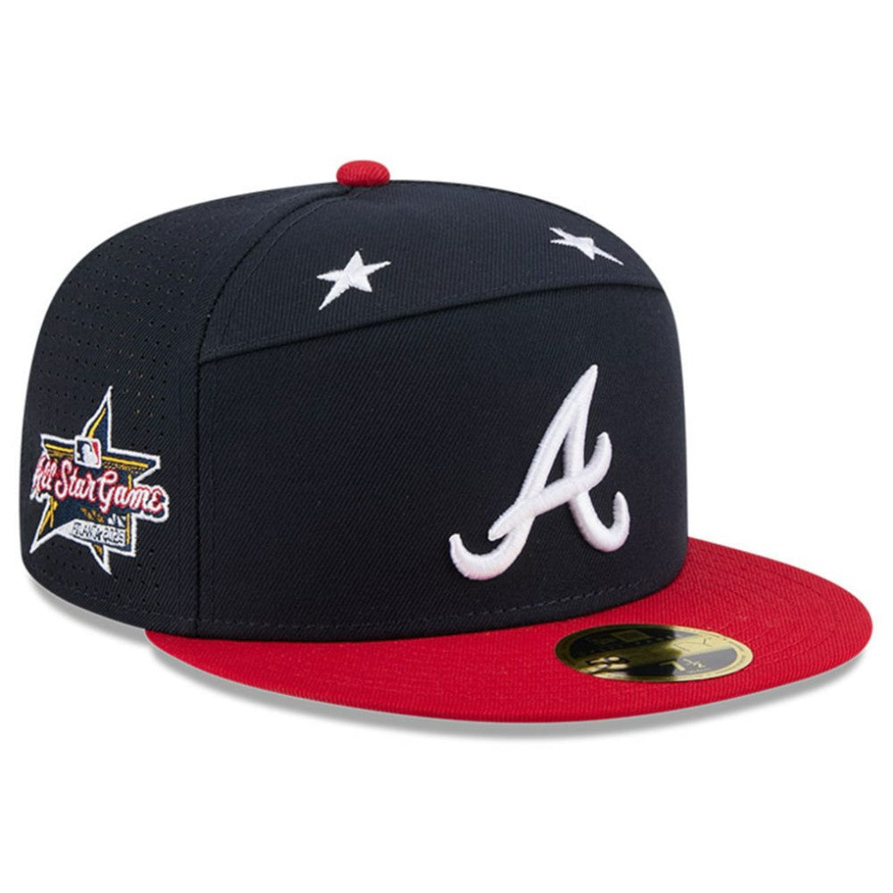 Atlanta Braves 2025 MLB All-Star Game Side Patch 59FIFTY Fitted Hat - Navy/Red | New Era