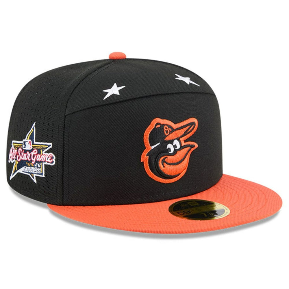 Baltimore Orioles 2025 MLB All-Star Game Side Patch 59FIFTY Fitted Hat - Black/Orange | New Era