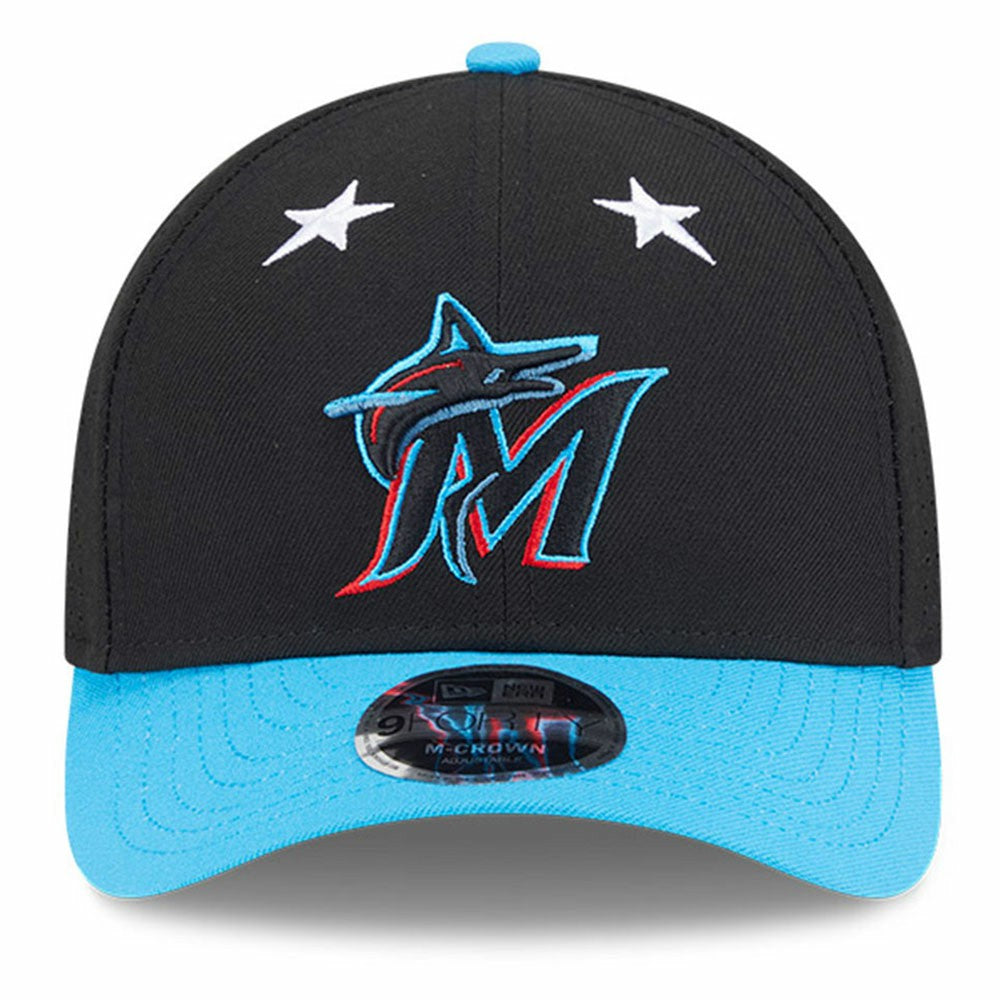 Miami Marlins 2025 MLB All-Star Game 9FORTY M-Crown Adjustable Hat - Black/Blue | New Era