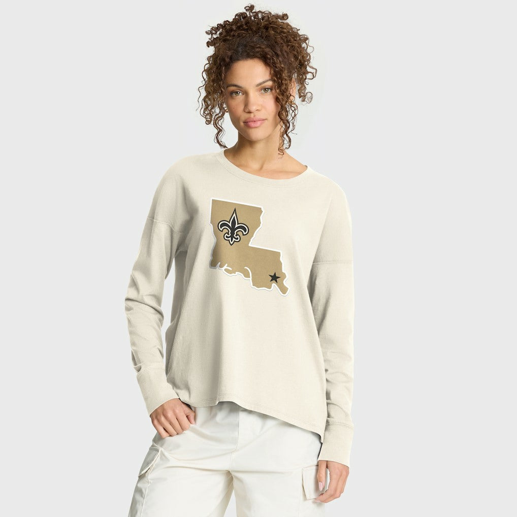 NFL New Orleans Saints Women's Dove Legacy Long Sleeve T-Shirt