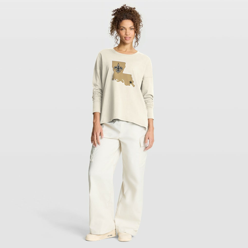 NFL New Orleans Saints Women's Dove Legacy Long Sleeve T-Shirt