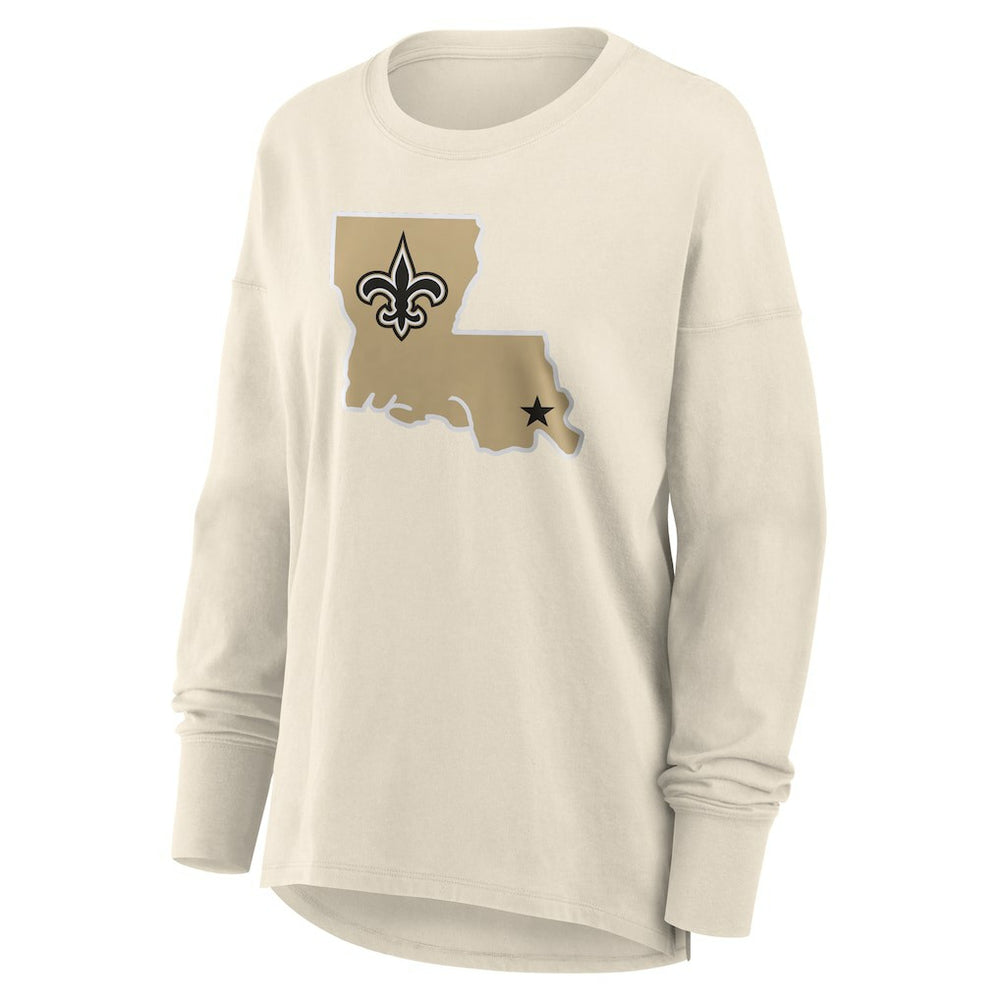 NFL New Orleans Saints Women's Dove Legacy Long Sleeve T-Shirt