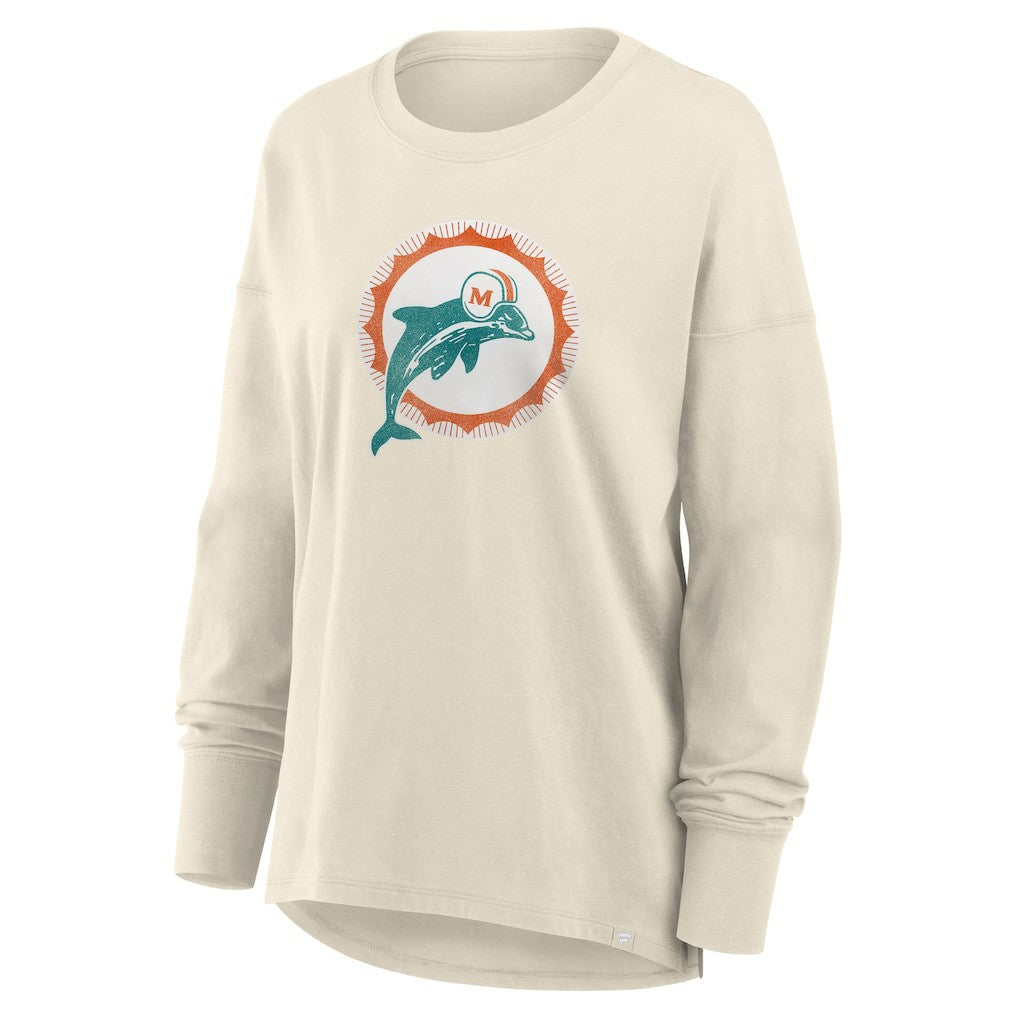 NFL Miami Dolphins Women's Dove Legacy Long Sleeve T-Shirt