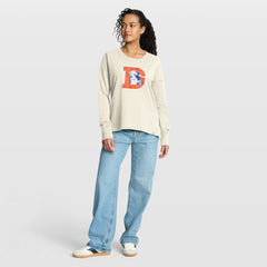 NFL Denver Broncos Women's Dove Legacy Long Sleeve T-Shirt