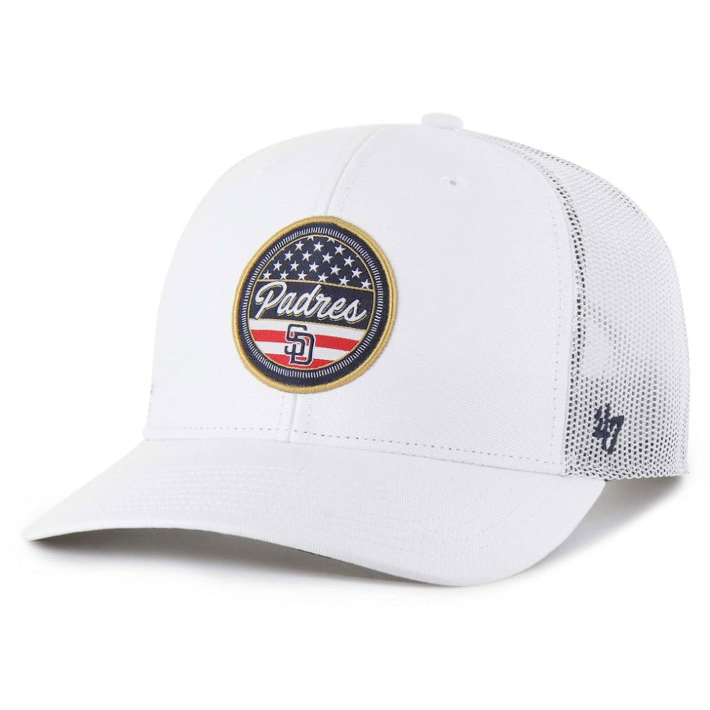 San Diego Padres Homage Adjustable Trucker Hat - White | 47 brand