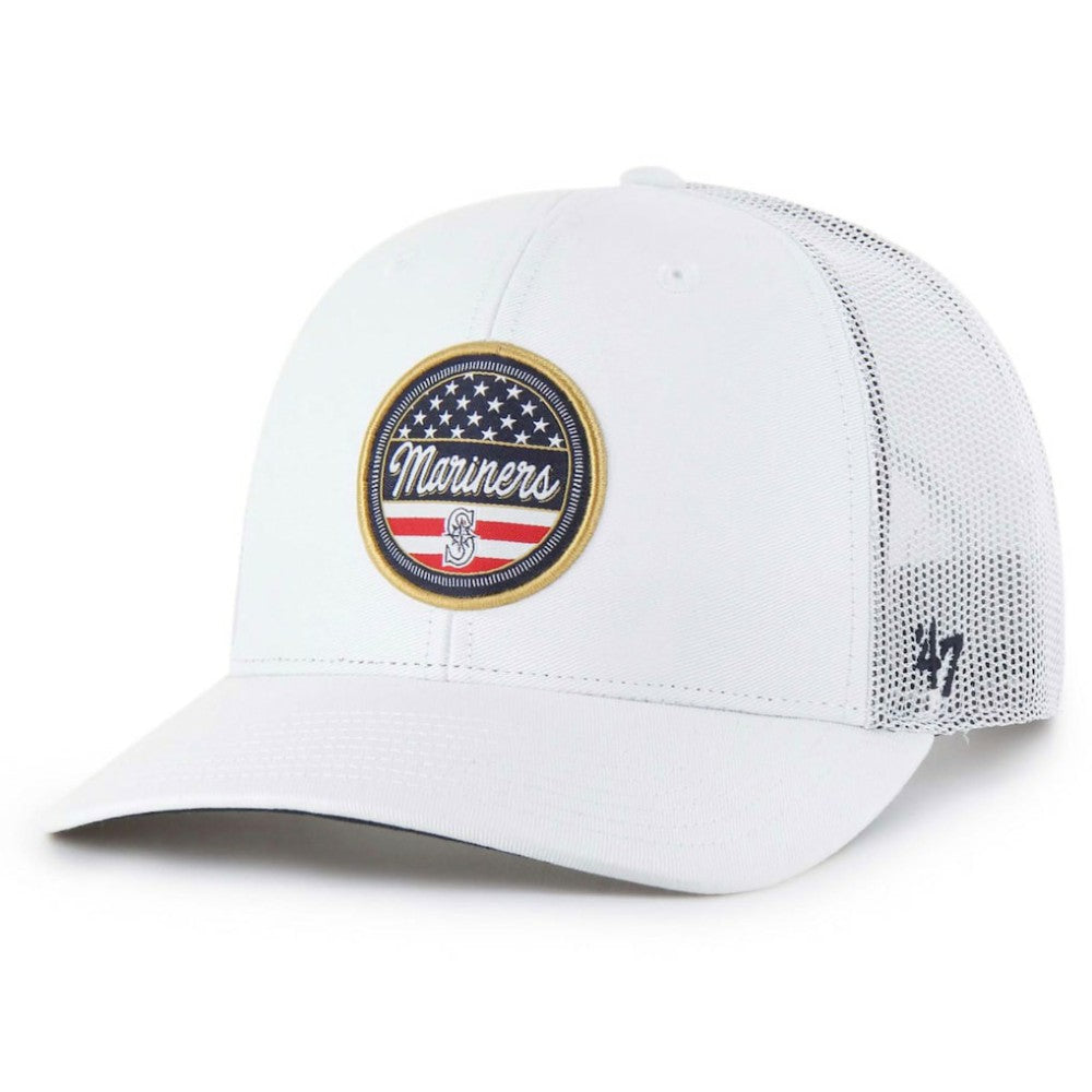 Seattle Mariners Homage Adjustable Trucker Hat - White | 47 brand