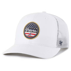 Atlanta Braves Homage Adjustable Trucker Hat - White | 47 brand