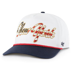 New York Yankees Patriotic Overhand Hitch Adjustable Hat - White | 47 brand
