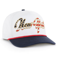 New York Yankees Patriotic Overhand Hitch Adjustable Hat - White | 47 brand
