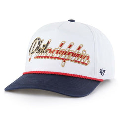 Philadelphia Phillies Patriotic Overhand Hitch Adjustable Hat - White | 47 brand