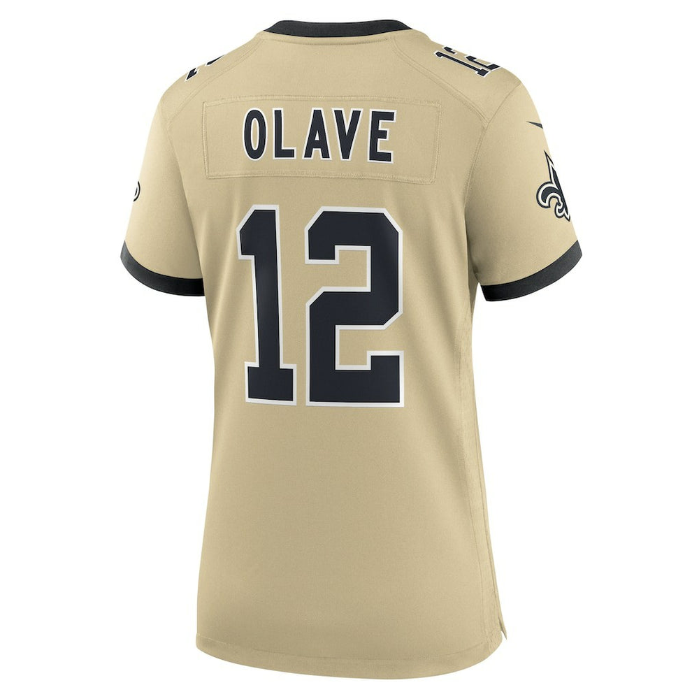 NFL New Orleans Saints Chris Olave  Women's Gameday Golds Alternate Game Player Jersey
