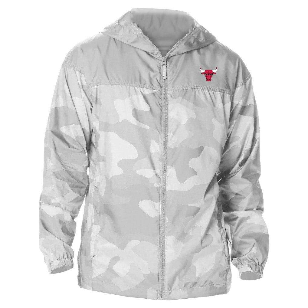 Chicago Bulls Camo Flash Challenger Windbreaker Full-Zip Jacket - Gray | Columbia outlet