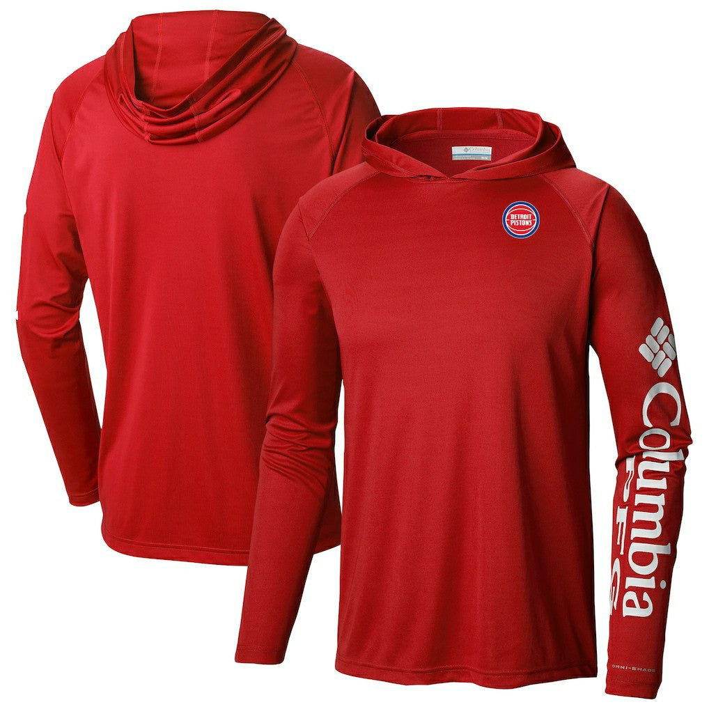 Detroit Pistons Terminal Tackle Long Sleeve Hoodie T-Shirt sale - Red | Columbia cheap
