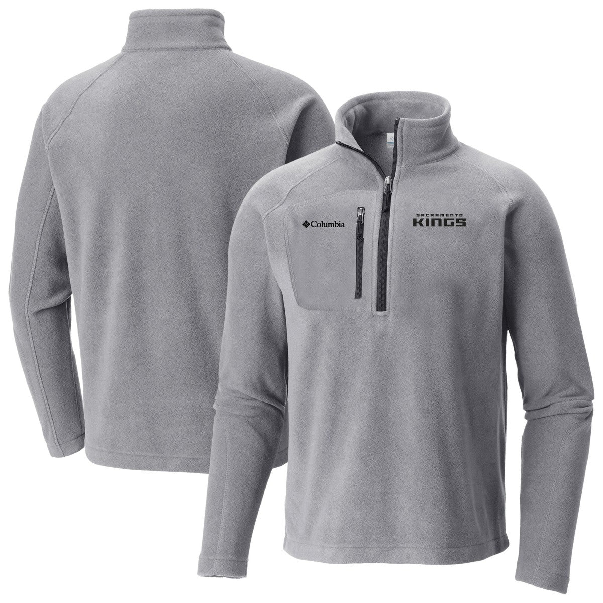 Sacramento Kings Fast Trek III Half-Zip Fleece Pullover - Gray | Columbia for sale