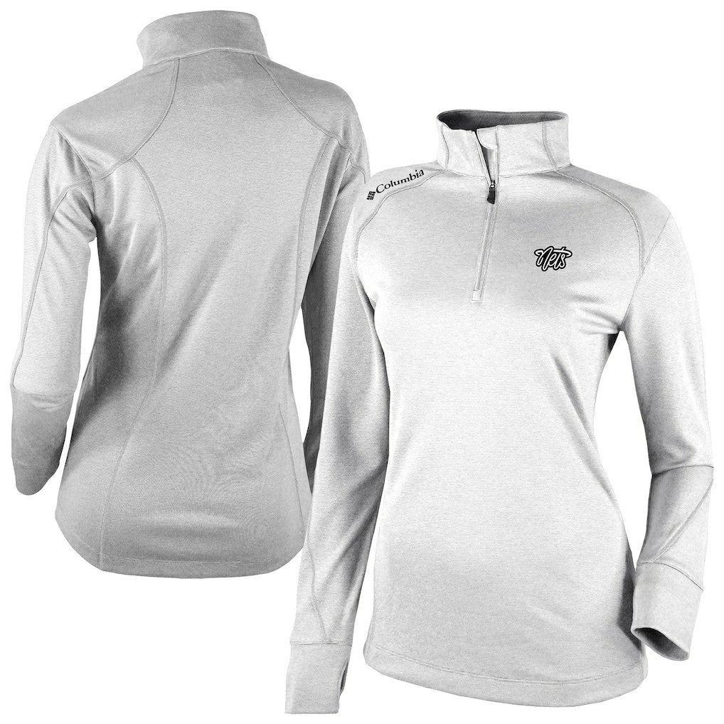 Brooklyn Nets Women's Omni-Wick Shotgun 2.0 Quarter-Zip Pullover Top - White | Columbia cheap